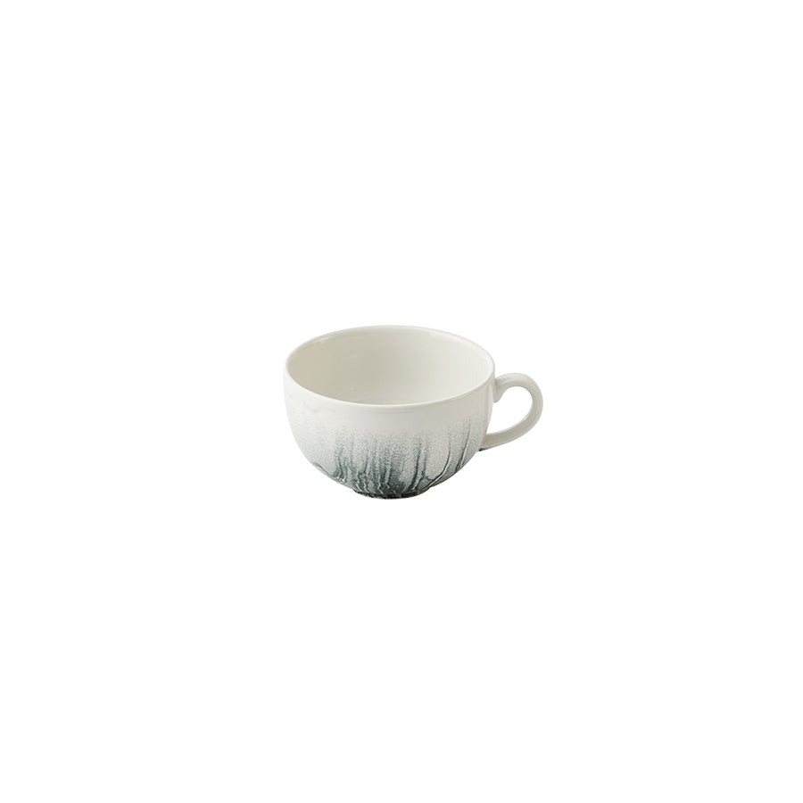 Churchill Tide Black Vitrified Porcelain Cafe Cappuccino Cup 12oz Pack of 12