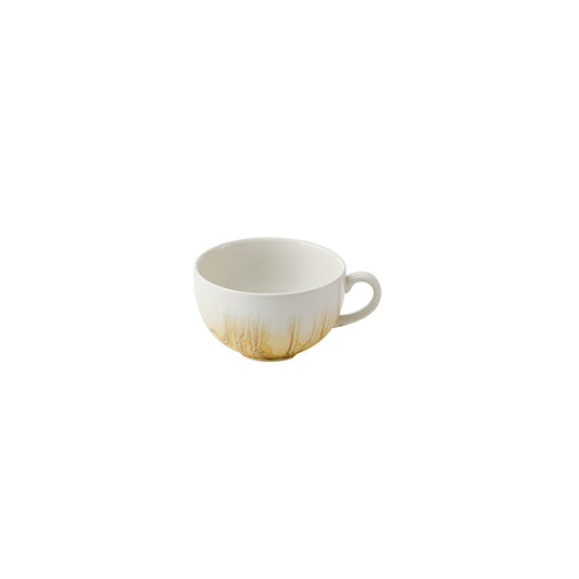 Churchill Tide Gold Vitrified Porcelain Cafe Cappuccino Cup 12oz Pack of 12