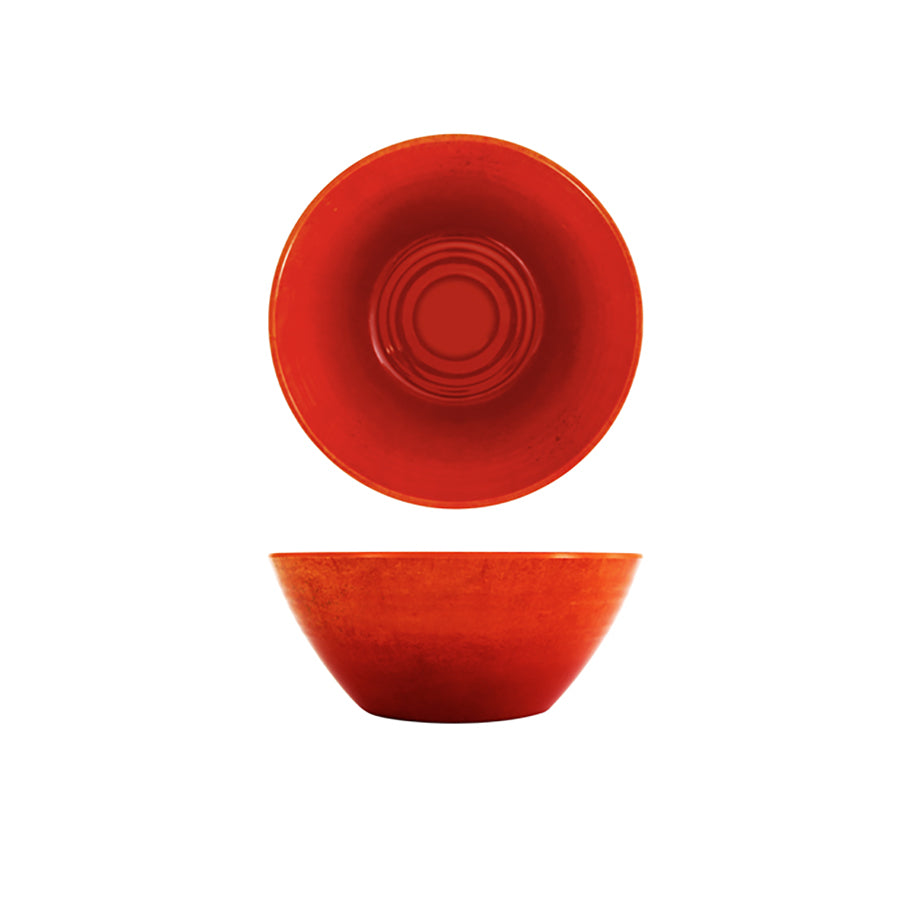 GenWare Orange Glazed Melamine Casablanca Bowl 25cm Pack of 6