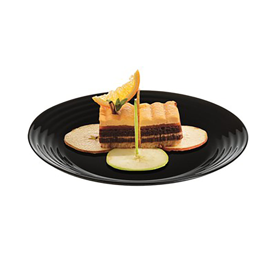 Luminarc Harena Tempered Opal Black Dinner Plate 25cm Pack of 24