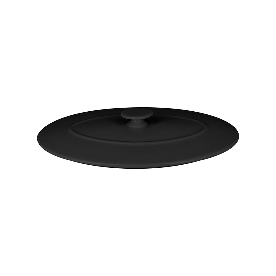 Rak Chef's Fusion Vitrified Porcelain Black Oval Platter Lid 26x17.5cm Pack of 3