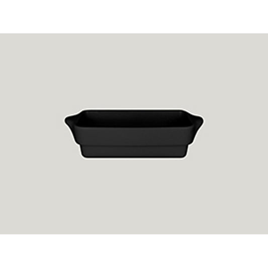 Rak Chef's Fusion Vitrified Porcelain Black Rectangular Tureen 20x10x6cm 67cl Pack of 3