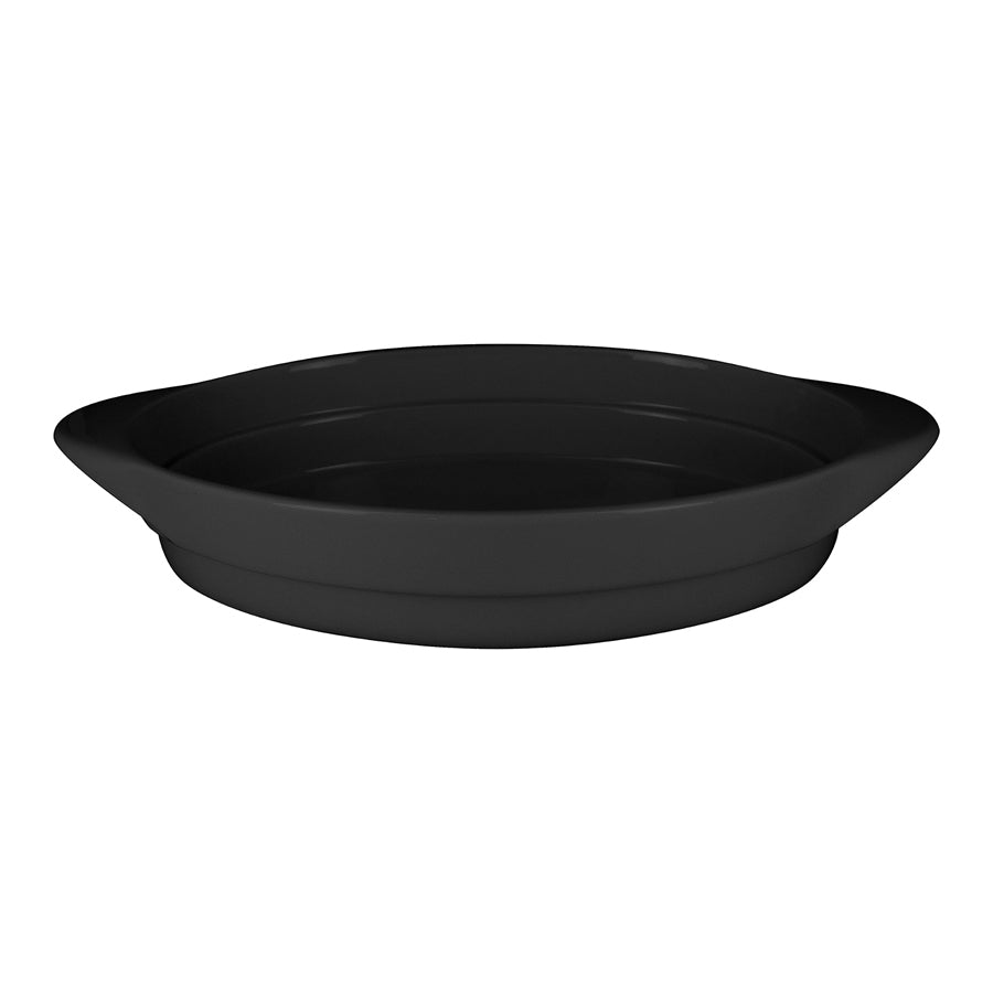 Rak Chef's Fusion Vitrified Porcelain Black Oval Platter 36.5x25x6cm 2.8 Litre Pack of 3