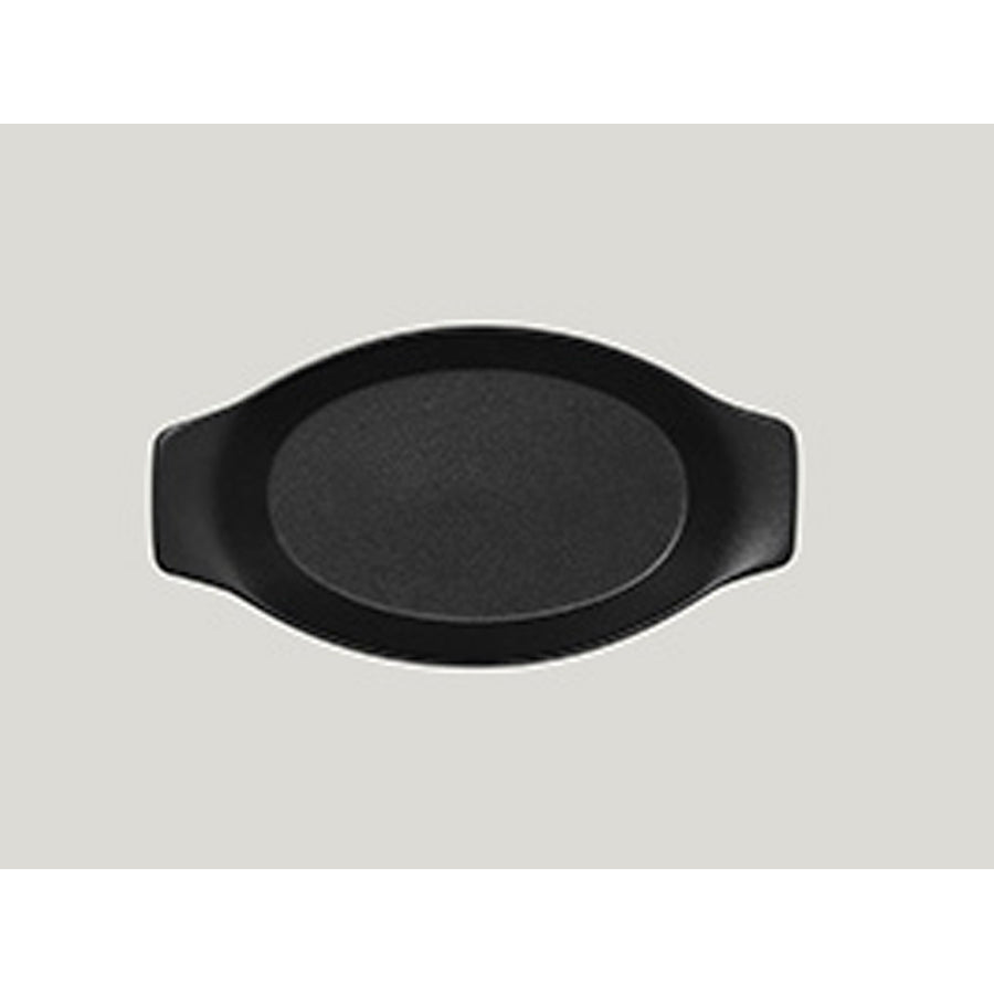 Rak Neofusion Vitrified Porcelain Black Oval Dish 25x14x4.3cm Pack of 24