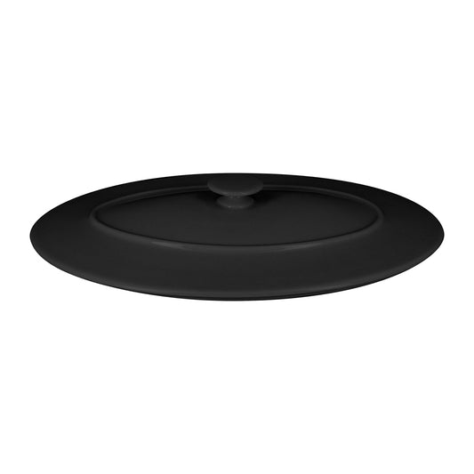 Rak Chef's Fusion Vitrified Porcelain Black Oval Platter Lid 36.5x25cm Pack of 3