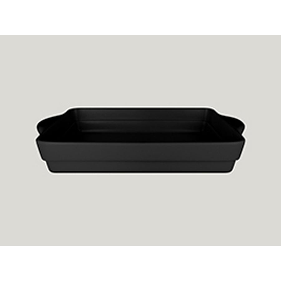 Rak Chef's Fusion Vitrified Porcelain Black Rectangular Tureen 32x22x6cm 2.8 Litre Pack of 3