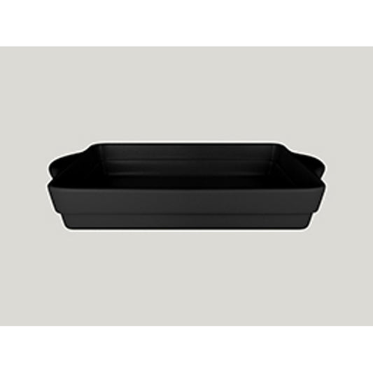 Rak Chef's Fusion Vitrified Porcelain Black Rectangular Tureen 32x22x6cm 2.8 Litre Pack of 3