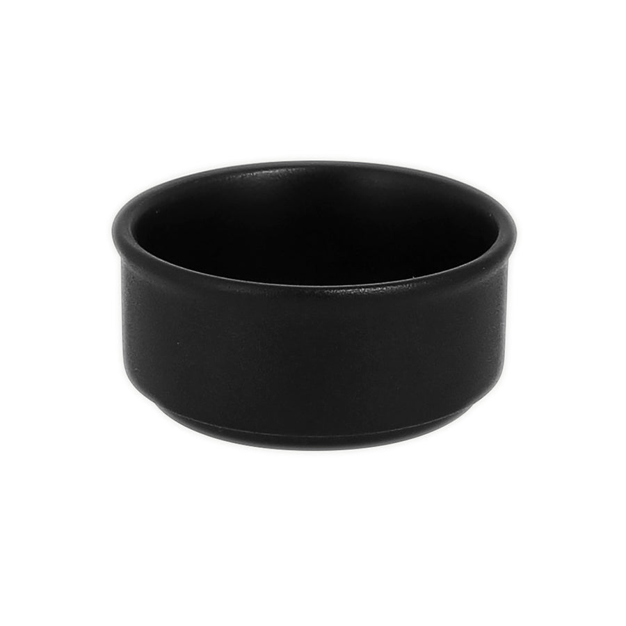 Rak Neofusion Vitrified Porcelain Black Round Stacking Ramekin 8x3.5cm 10cl Pack of 12