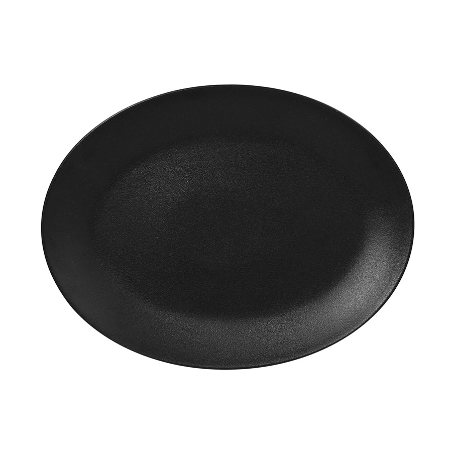 Rak Neofusion Vitrified Porcelain Black Oval Platter 36x27cm Pack of 6