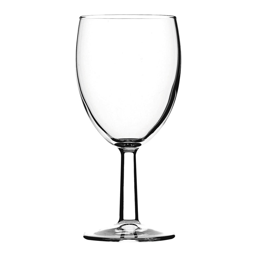 Pasabahce Saxon Toughened Wine Glass 12oz 34cl LCA @ 250ml Pack of 12