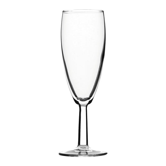 Pasabahce Saxon Toughened Champagne Glass 5.25oz 15cl LCA @ 125ml Pack of 12