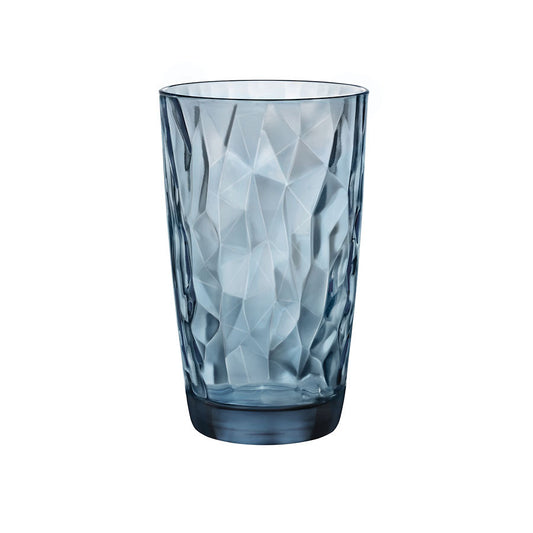 Bormioli Rocco Diamond Cooler Glass Ocean Blue 16oz 47cl Pack of 6