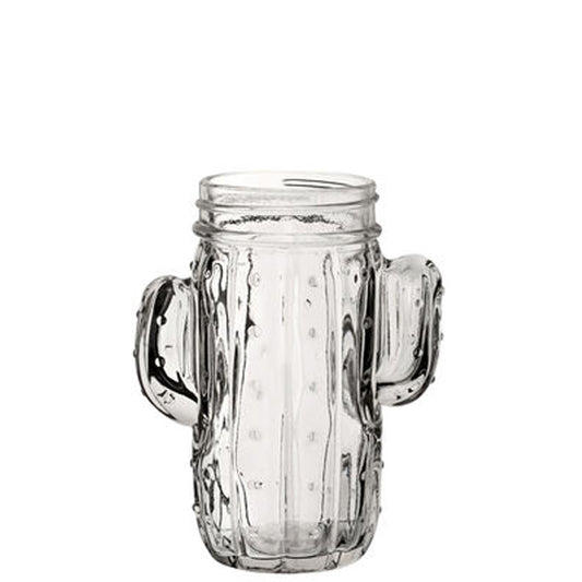 Utopia Cactus Glass Jar 14.5oz 41cl Pack of 6