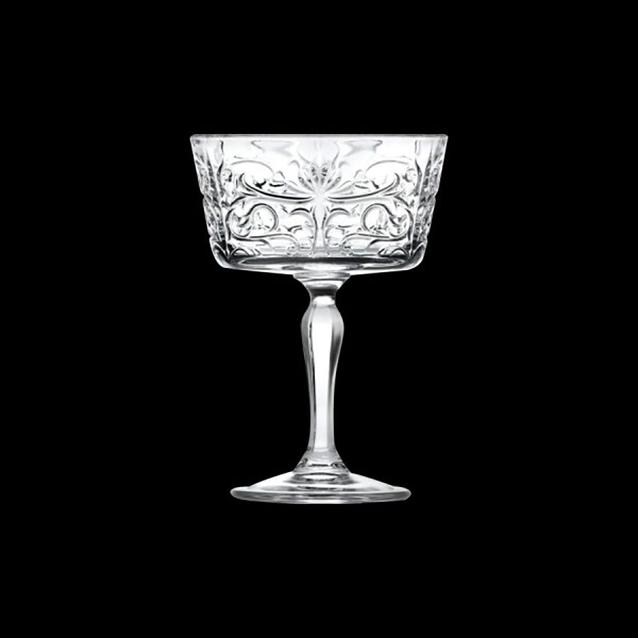 RCR Crystal Tattoo Crystal Glass Champagne Saucer 7oz 27cl Pack of 12