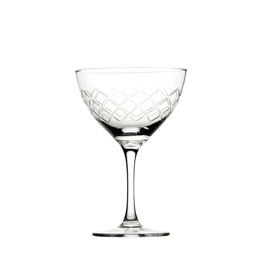 Utopia Raffles Diamond Crystal Martini Glass 6.5oz 19cl Pack of 6