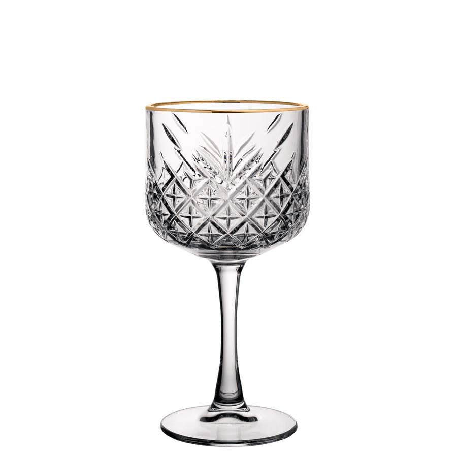 Pasabahce Timeless Vintage Cocktail Glass With Gold Rim 19.25oz Pack of 24