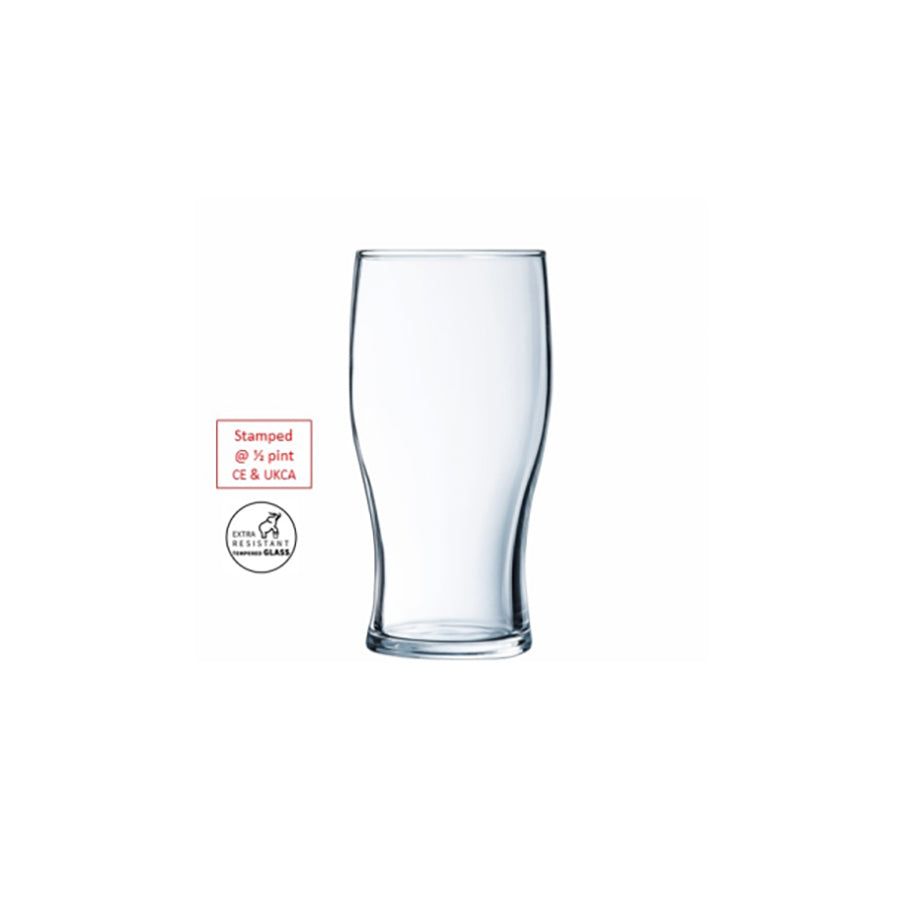 Arcoroc Tulip Beer Glass 28.5cl 10oz UKCA-CE 1/2pt Pack of 24