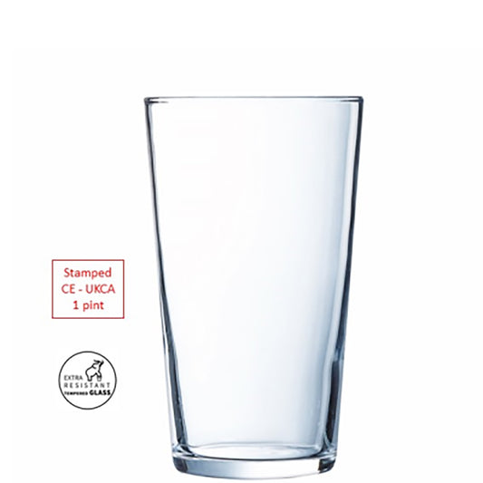 Arcoroc Conique Pint Glass 57cl 20oz UKCA-CE 1pt Pack of 24