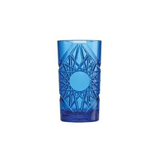 glassFORever Premium Aqua Blue Plastic Hi-Ball Glass 16oz 47cl Pack of 24