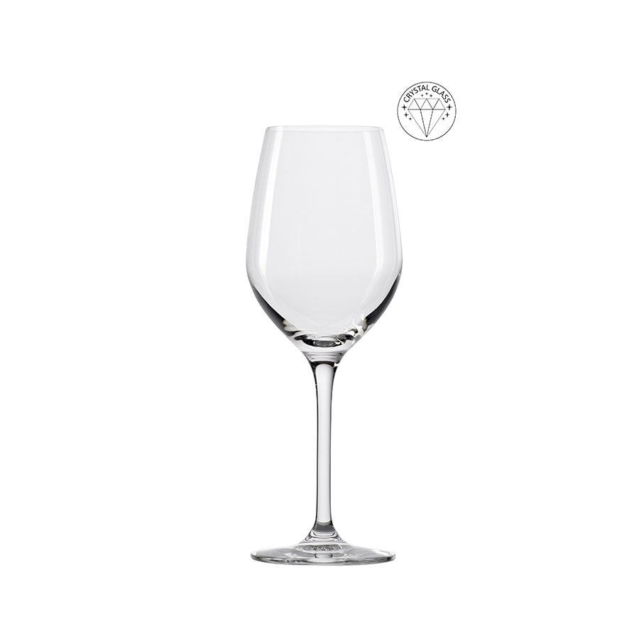 Glacial Coral Crystal White Wine Glass 12.75oz 36.5cl Pack of 6