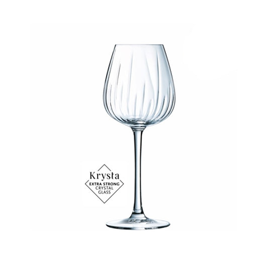 Cristal d'Arcques Swirly Crystal Wine Glass 12.25oz 35cl Pack of 8