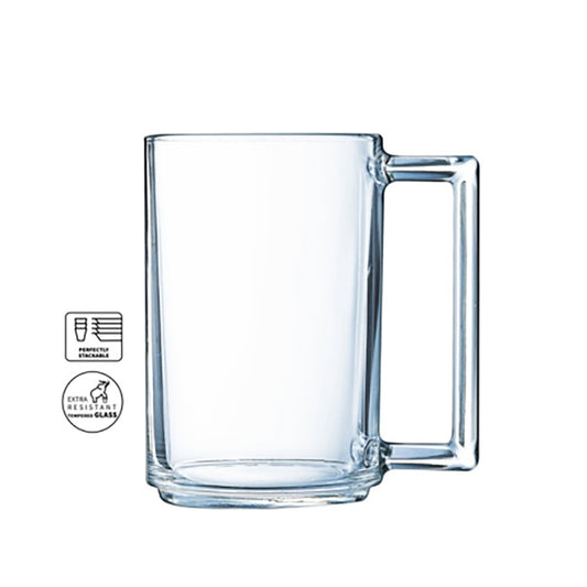 Arcoroc A La Bonne Heure Toughened Glass Mug 11.25oz 32cl Pack of 24