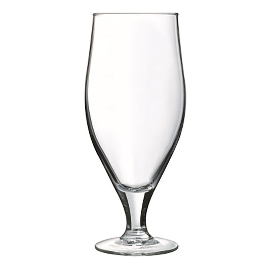 Arcoroc Cervoise Stemmed Beer Glass 11.25oz 32cl Lined @ 1/2 Pint Pack of 24