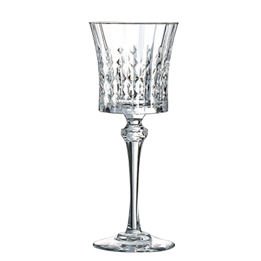 Cristal D'Arques Lady Diamond Crystal Wine Glass 6.5oz 19cl Pack of 8