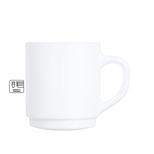 Arcoroc Restaurant Stackable White Opal Mug 10.75oz 30.5cl Pack of 36