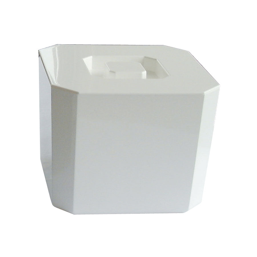 Lockhart White Octagonal Plastic Ice Bucket 4.5ltr