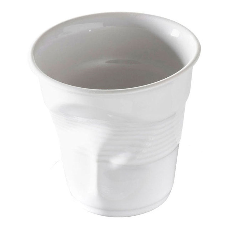 Revol Crumple Collection Porcelain White Crumpled Breakfast Tumbler 33cl Pack of 6