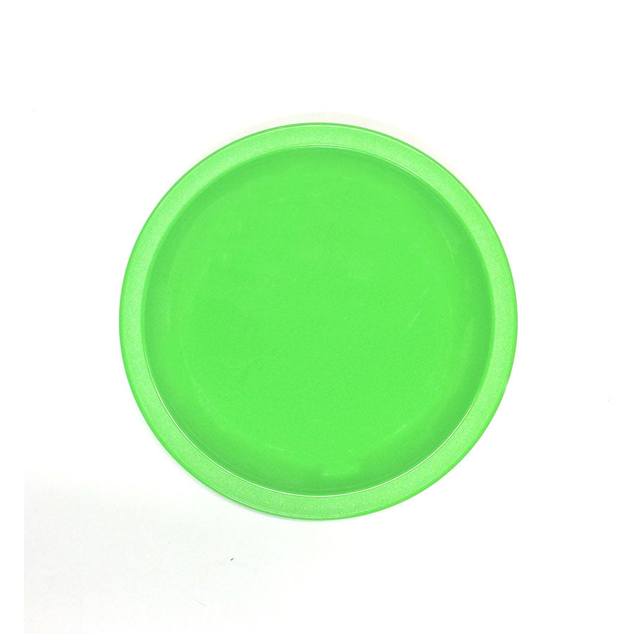 Harfield Polycarbonate Lime Green Round Narrow Rim Plate 17cm