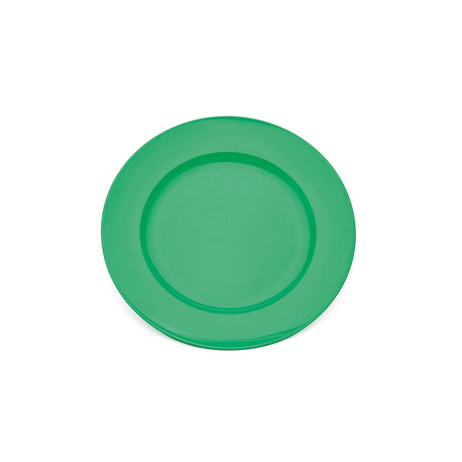 Harfield Polycarbonate Emerald Green Round Wide Rim Dessert Plate 21.5cm Pack of 10