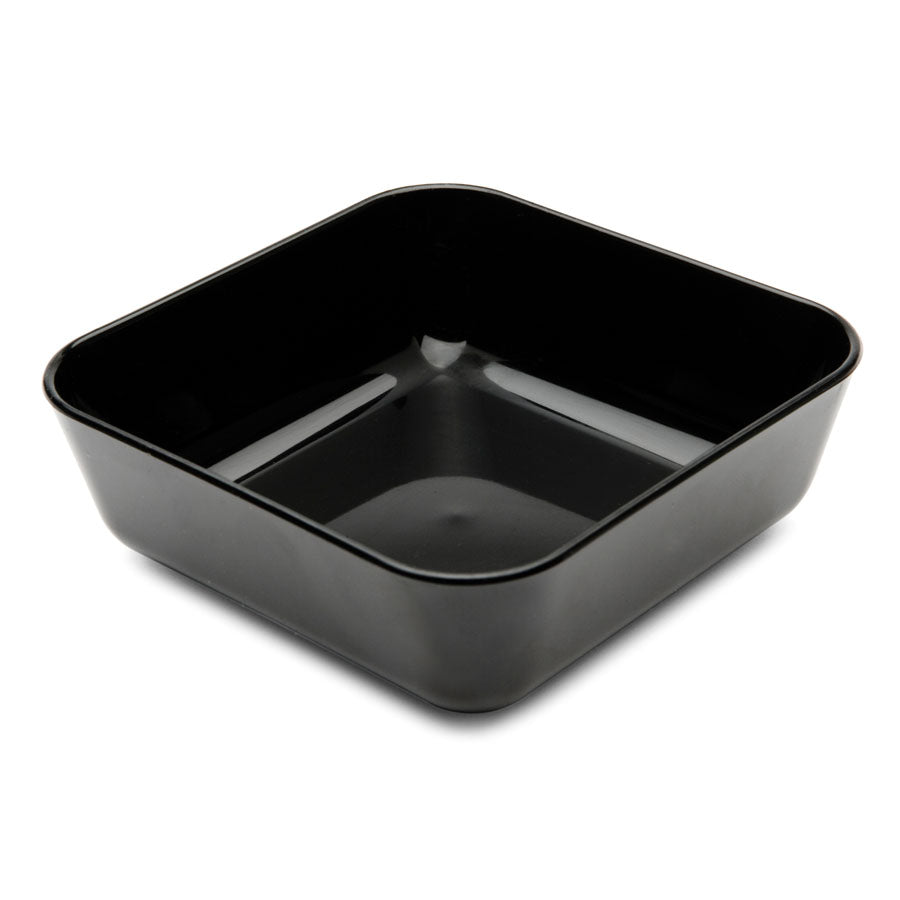 Harfield Polycarbonate Black Square Sweet Dish 10x3.5cm Pack of 10