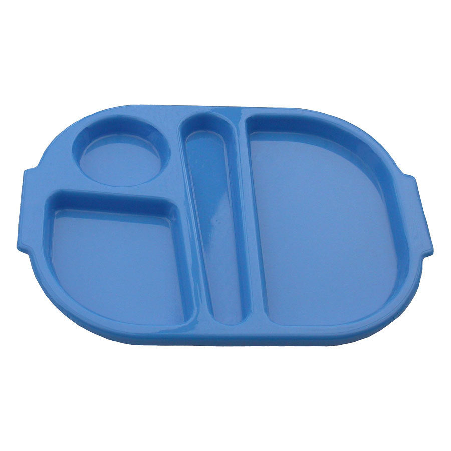 Harfield Polycarbonate Blue 4 Compartment Small Meal Tray 28x23cm