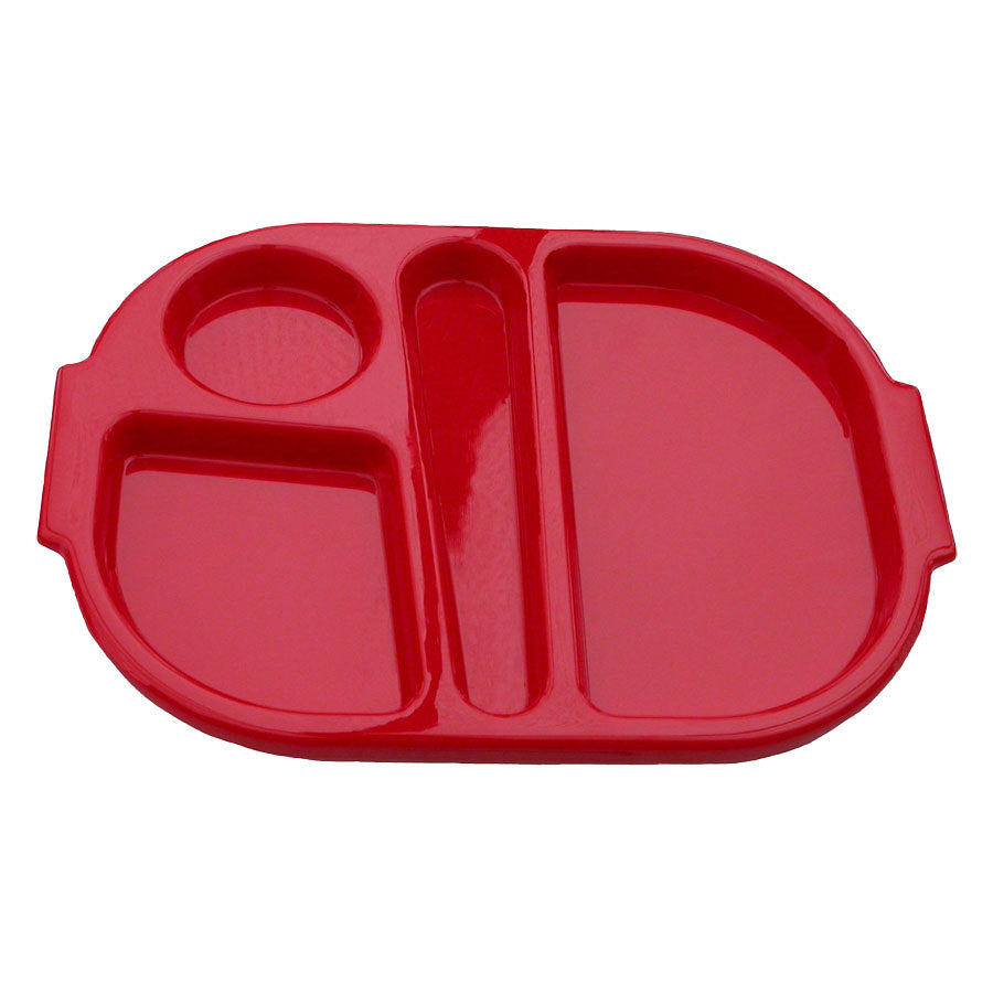 Harfield Polycarbonate Red 4 Compartment Small Meal Tray 28x23cm