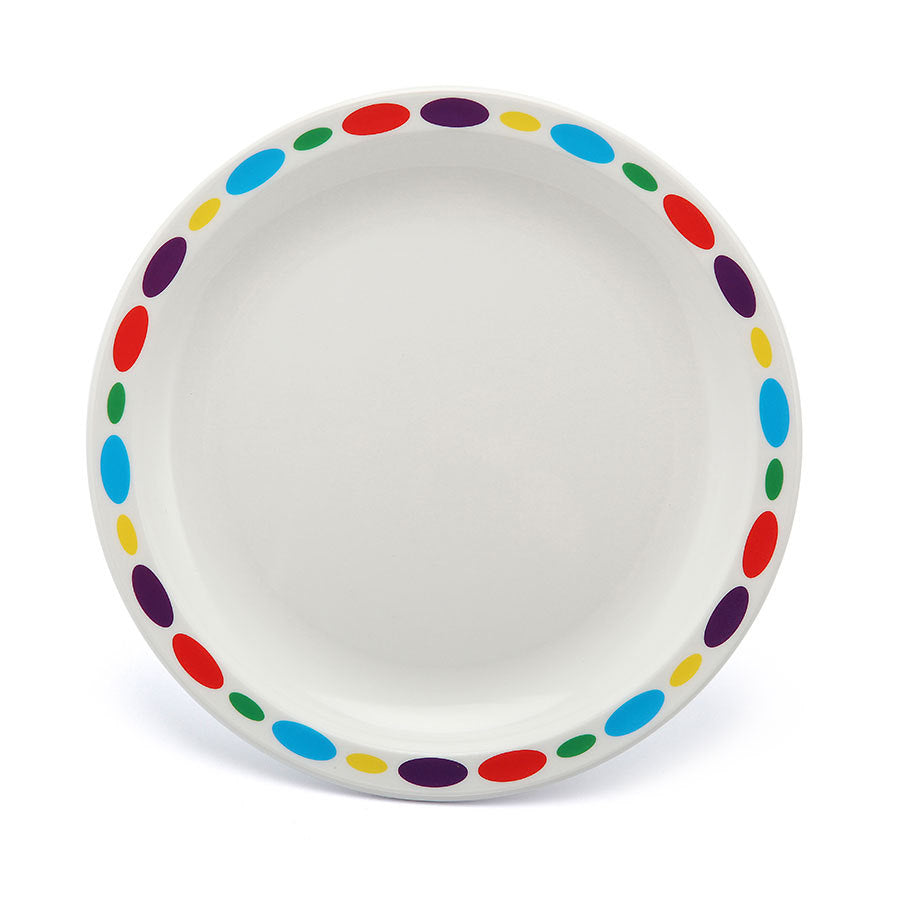 Harfield Duo Polycarbonate White Round Narrow Pebbles Rim Plate 17cm Pack of 10