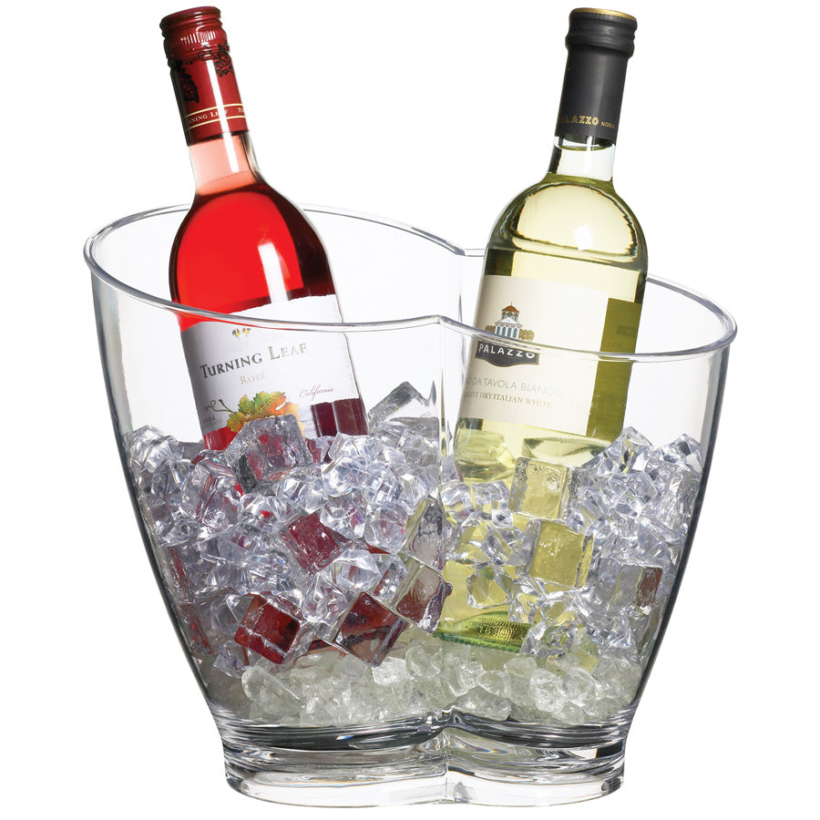 BarCraft Clear Acrylic Double Sided Drinks Cooler 28cm