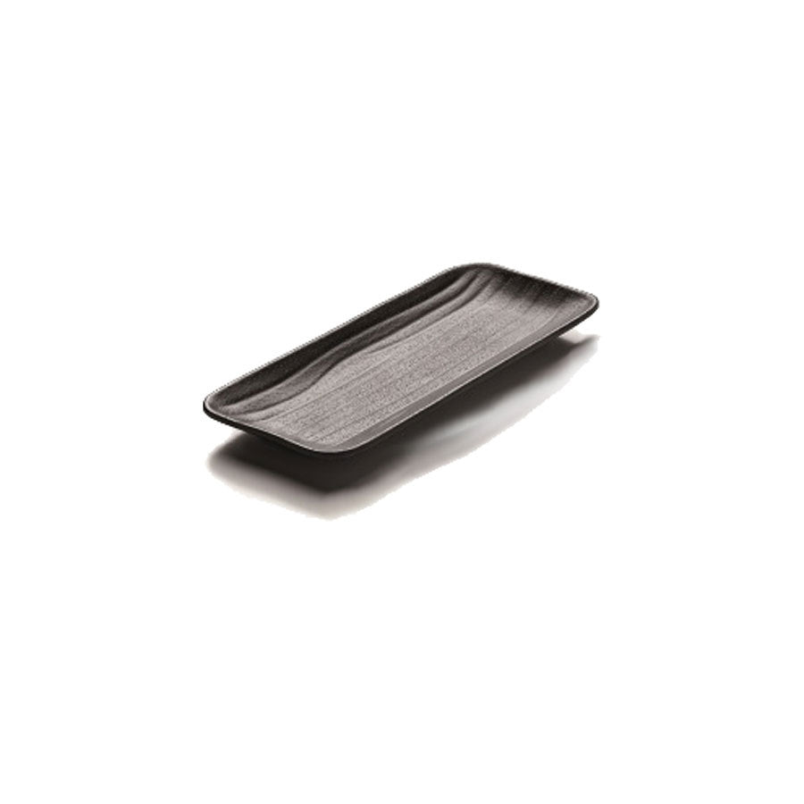 Steelite Melamine Zen Black Platter 27.6x 11.7cm 10 7/8x4 5/8 Inch Pack of 6