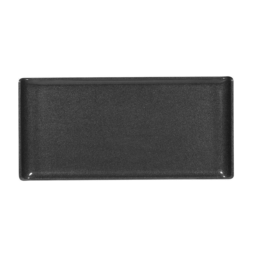 Churchill Alchemy Buffet Melamine Black Rectangular Tray 30x14.5cm Pack of 6