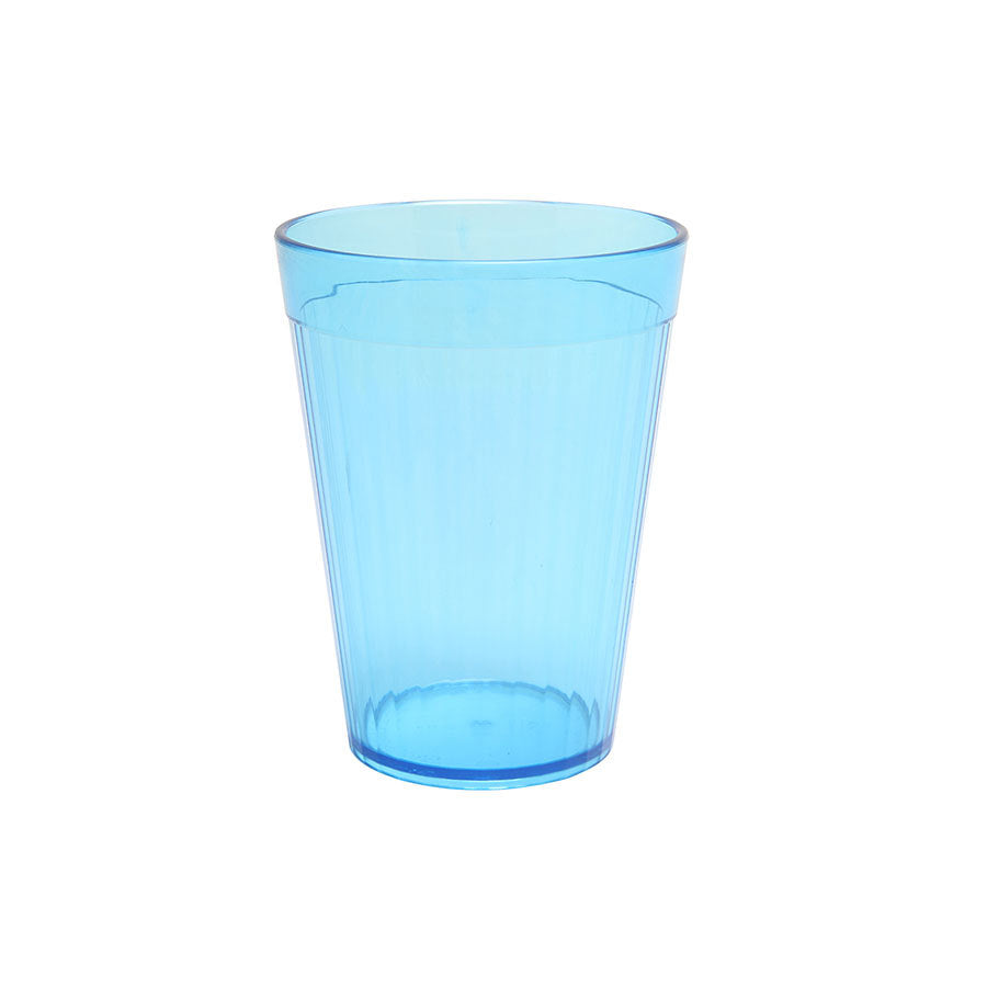 Harfield Polycarbonate Translucent Blue Fluted Tumbler 7oz 20cl Pack of 10