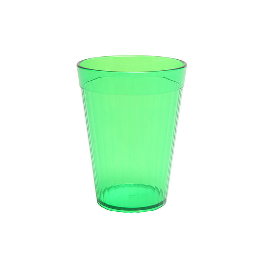 Harfield Polycarbonate Translucent Green Fluted Tumbler 7oz 20cl Pack of 10