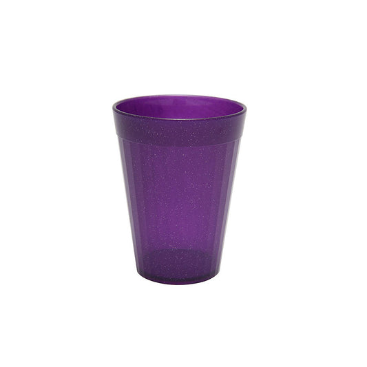 Harfield Polycarbonate Purple Sparkle Fluted Tumbler 5.25oz 15cl Pack of 10