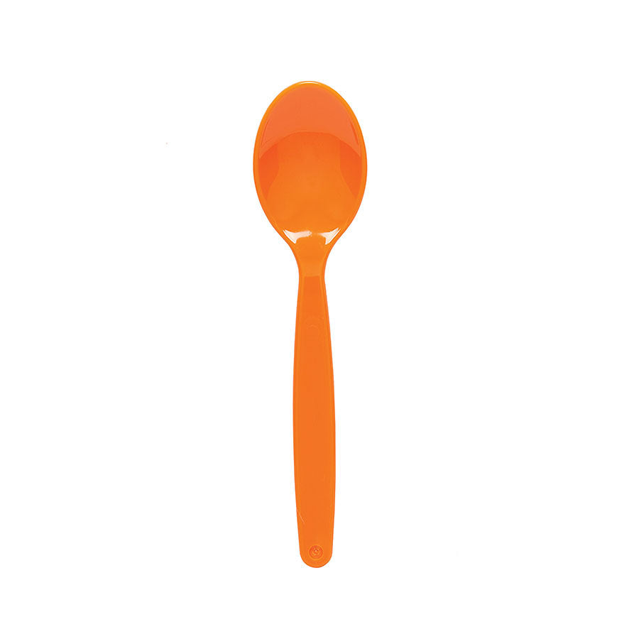 Harfield Polycarbonate Dessert Spoons Small Orange 17cm Pack of 10