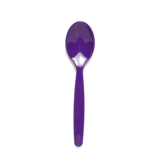 Harfield Polycarbonate Dessert Spoons Small Purple 17cm Pack of 10