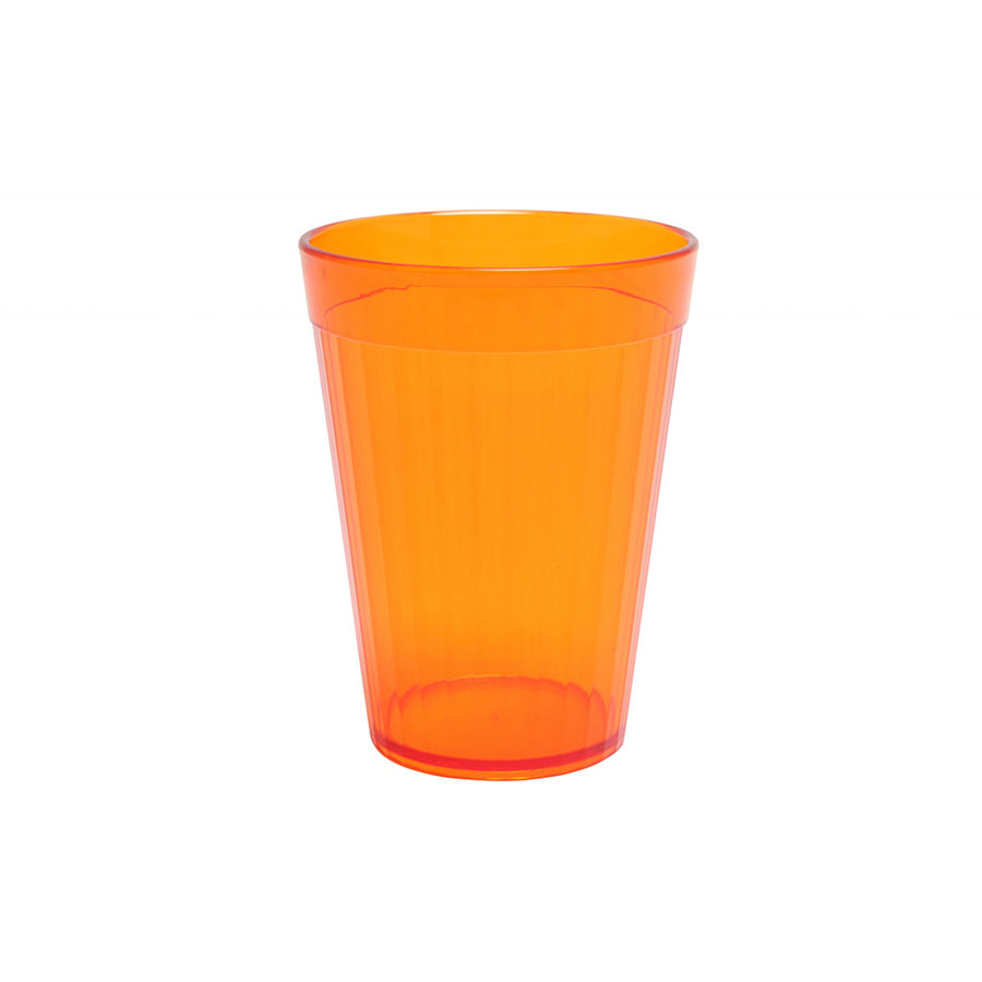 Harfield Translucent Orange Polycarbonate Fluted Tumbler 200ml