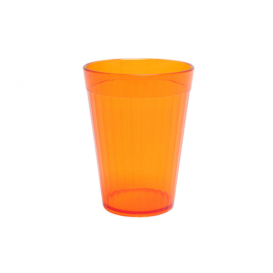 Harfield Translucent Orange Polycarbonate Fluted Tumbler 200ml