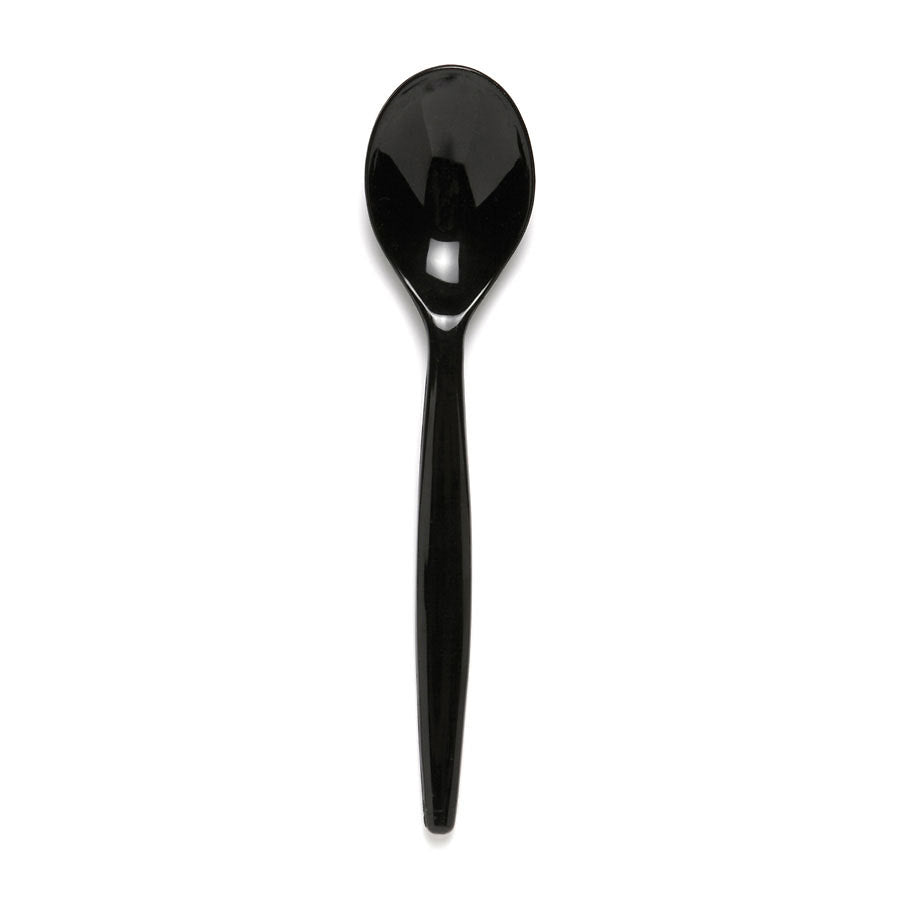 Harfield Polycarbonate Dessert Spoons Standard Black 20cm Pack of 10