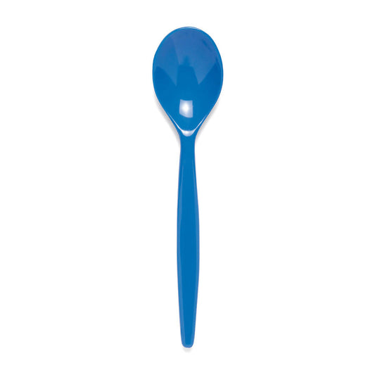 Harfield Polycarbonate Dessert Spoons Standard Blue 20cm Pack of 10