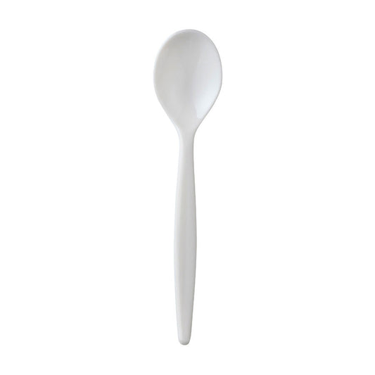 Harfield Polycarbonate Dessert Spoons Standard White 20cm Pack of 10